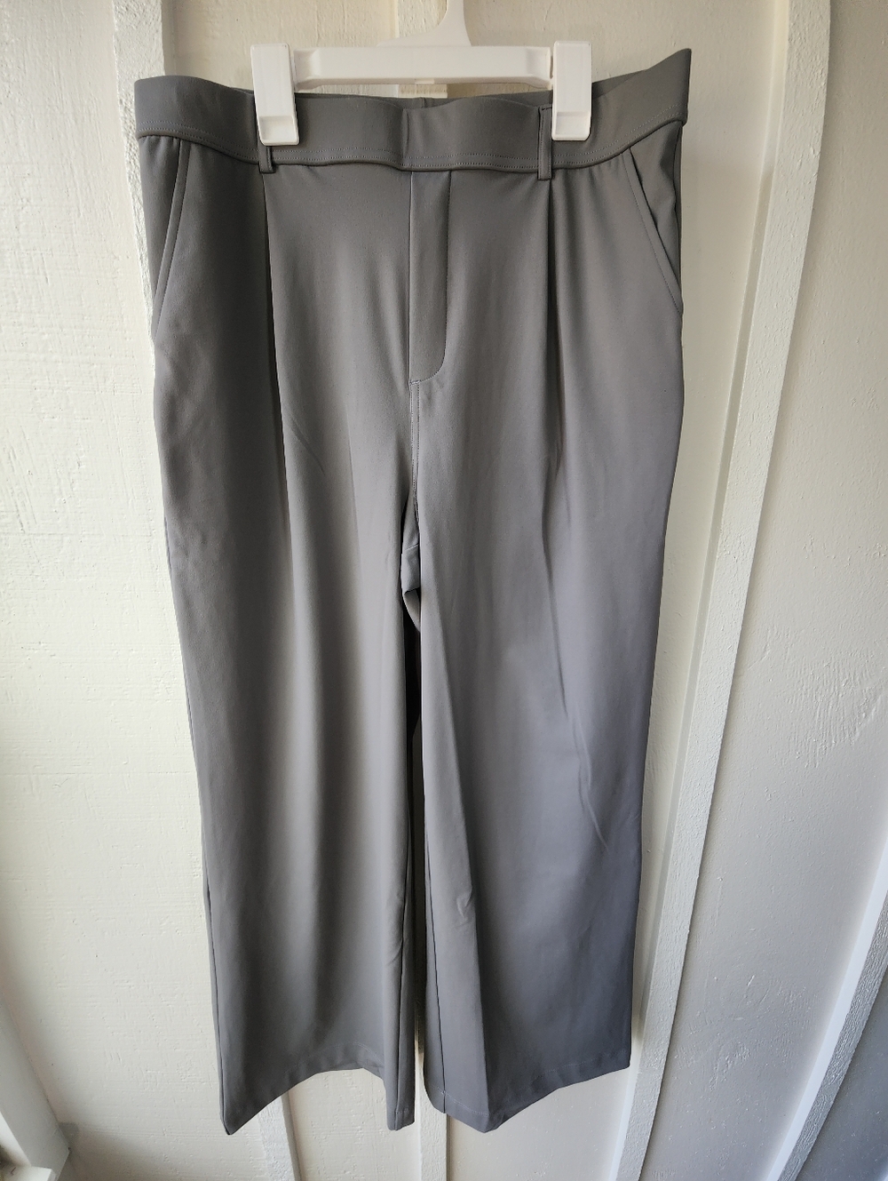 New Halara High Waisted Pocket Wide Leg Work Pants Gray Size Large